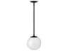 Hinkley Warby 1-Light Black Glass Globe Mini Pendant