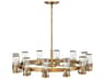 Hinkley Reeve 12-Light Heritage Brass Cylinder Chandelier