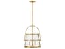 Hinkley Tournon 3-Light Heritage Brass Glass LED Pendant
