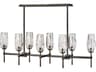 Hinkley Ana 8-Light Black Oxide Crystal Linear Island Pendant