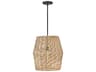 Hinkley Luca 1-Light Black Camel Rattan Pendant