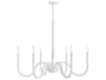 Hinkley Maris 6-Light Textured Plaster White Candelabra Chandelier