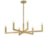 Hinkley Ezra 6-Light Heritage Brass Candelabra Chandelier