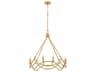 Hinkley Leona 8-Light Distressed Brass Candelabra Chandelier