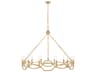 Hinkley Leona 12-Light Distressed Brass Candelabra Chandelier