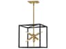 Hinkley Aros 7-Light Black Warm Brass Sputnik Pendant