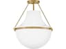 Hinkley Collins 1-Light Heritage Brass Semi Flush Mount