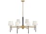 Hinkley Saunders 8-Light Black Lacquered Brass Chandelier