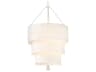 Hinkley Baya 10-Light Textured Plaster White Drum Tiered Chandelier
