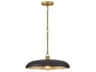 Hinkley Sadie 1-Light Lacquered Brass Black Dome Pendant