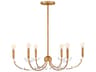 Hinkley Aliso 6-Light Distressed Brass Candelabra Chandelier