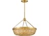 Hinkley Sanibel 4-Light Lacquered Brass Natural Bowl Pendant