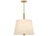 Hinkley Clive 5-Light Heritage Brass Drum Pendant