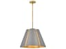 Hinkley Bowman 3-Light Slate Bronze Heritage Brass Pendant
