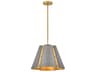 Hinkley Bowman 1-Light Slate Bronze Heritage Brass Pendant