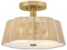 Hinkley Sasha 2-Light Lacquered Brass Semi Flush Mount