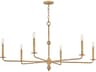 Hinkley Ansel 6-Light Burnished Gold Candelabra Chandelier