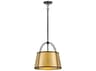 Hinkley Clarke 1-Light Black Lacquered Dark Brass Pendant