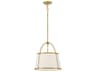 Hinkley Clarke 1-Light Lacquered Dark Brass Drum Pendant