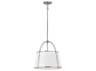 Hinkley Clarke 1-Light Polished Nickel Matte White Drum Pendant