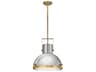 Hinkley Nautique 1-Light Heritage Brass Polished Nickel Pendant