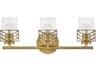 Hinkley Della 3-Light Lacquered Brass Glass Vanity Light