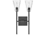 Hinkley Auden 2-Light Black Oxide Glass Wall Sconce