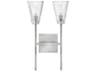 Hinkley Auden 2-Light Polished Nickel Glass Wall Sconce