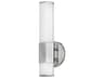 Hinkley Facet Polished Nickel White Glass LED Wall Sconce