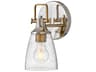Hinkley Easton 1-Light Polished Nickel Heritage Brass Glass Vanity Light