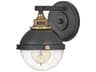 Hinkley Fletcher 1-Light Black Heritage Brass Wall Sconce