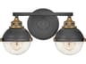 Hinkley Fletcher 2-Light Black Heritage Brass Vanity Light