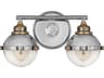 Hinkley Fletcher 2-Light Polished Nickel Heritage Brass Vanity Light