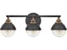 Hinkley Fletcher 3-Light Black Heritage Brass Vanity Light