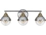 Hinkley Fletcher 3-Light Polished Nickel Heritage Brass Vanity Light