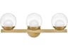 Hinkley Sunni 3-Light Lacquered Brass Vanity Light