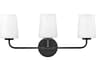 Hinkley Kline 3-Light Black Glass Vanity Light