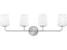 Hinkley Kline 4-Light Chrome Glass Vanity Light