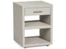 Interlude Home Livia 1-Drawer Beige Chest Nightstand