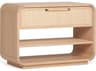 Interlude Home Marsh 1-Drawer Natural Oak Wood Nightstand