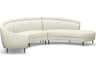 Interlude Home Capri Cream Faux Leather Sectional Sofa