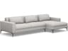 Interlude Home Izzy Gray Upholstered Sectional Sofa