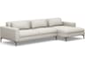 Interlude Home Izzy Cream Upholstered Sectional Sofa