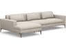 Interlude Home Izzy Beige Upholstered Sectional Sofa
