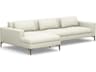 Interlude Home Izzy Cream Faux Leather Sectional Sofa