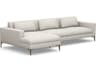 Interlude Home Izzy Cream Upholstered Sectional Sofa