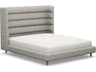 Interlude Home Ornette Gray Hardwood Upholstered California King Platform Bed