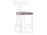 Interlude Home Tristan Clear Nimbus Grey Upholstered Counter Stool