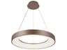 Justice Design Group Acryluxe Light Bronze LED Round Pendant