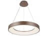 Justice Design Group Acryluxe Light Bronze LED Round Pendant